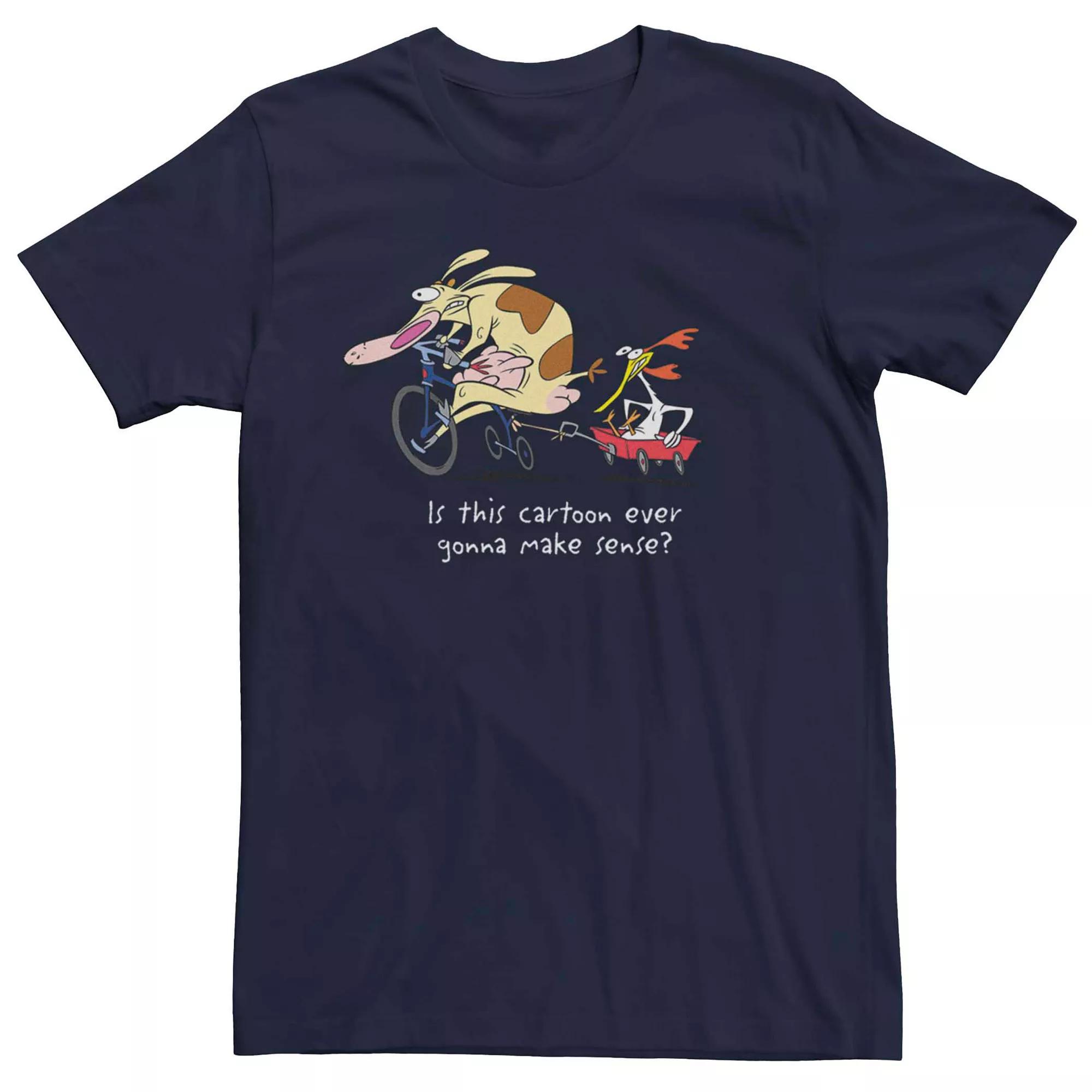 Men's Cartoon Network Cow and Chicken "This Cartoon Makes No Sense" Tee, Size: Medium, Blue Product Image