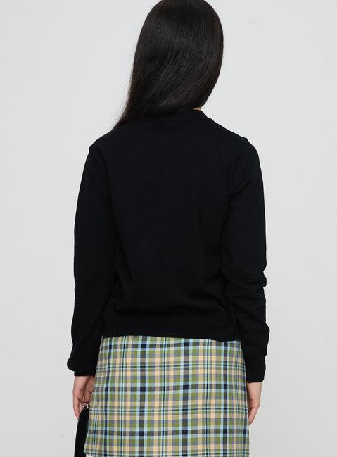 Capeside Knit Cardigan Black Product Image