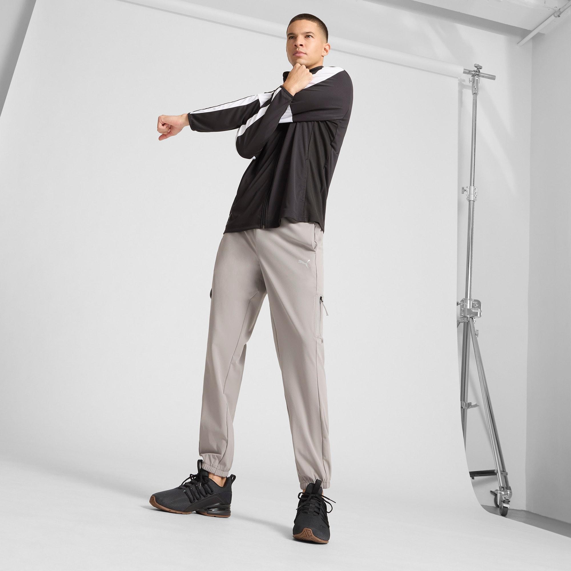 PUMA Flex Trend Men's Woven Pants in Grey Product Image