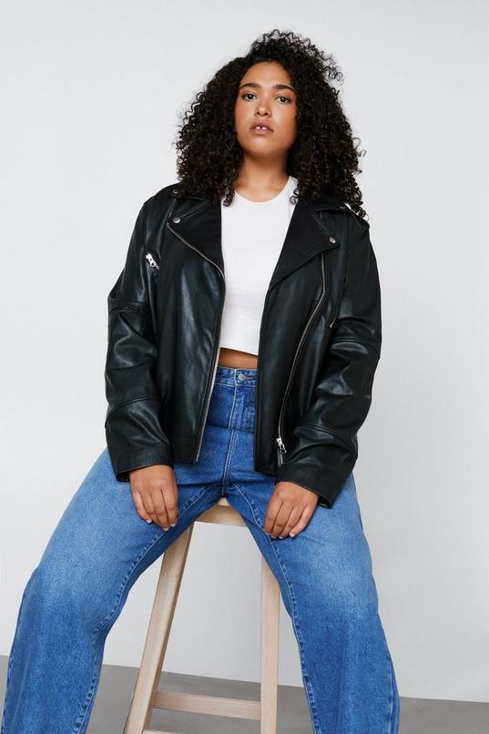 Plus Size Straight Leg Denim Jeans Product Image