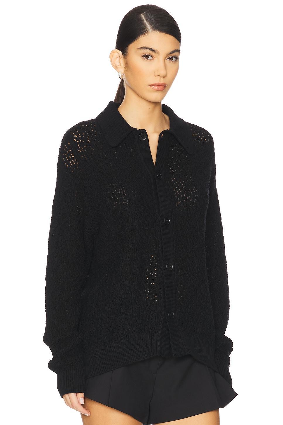 Open Knit Long Sleeve Shirt WAO Product Image