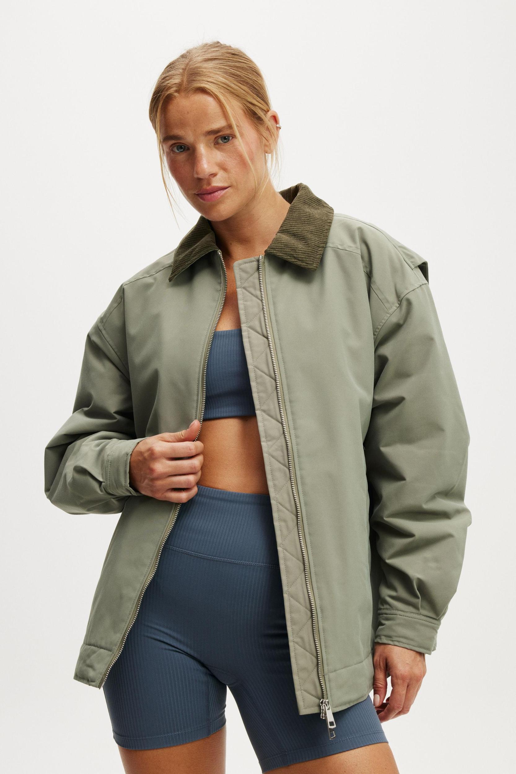 Contrast Collar Oversized Jacket Product Image