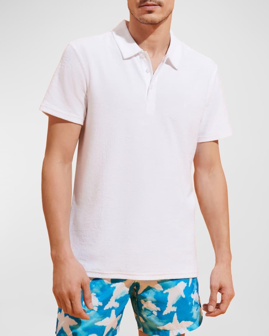 Mens Organic Terry Polo Shirt Product Image