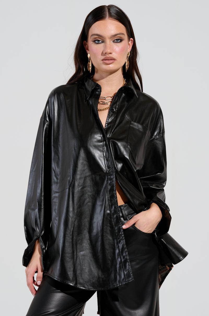 LANA BUTTON DOWN MULTI FUNCTION BLOUSE Product Image