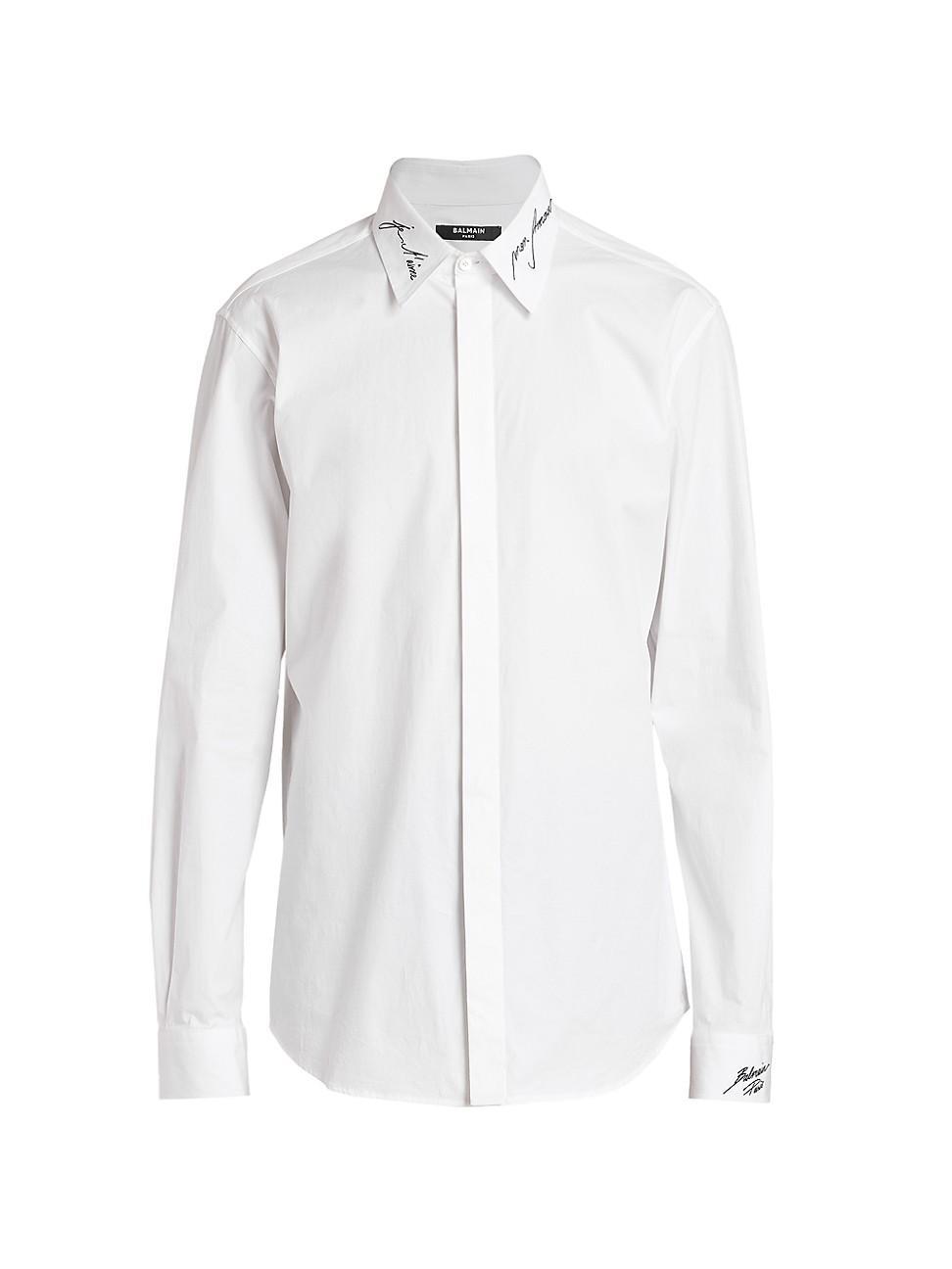 Mens Love Letter Embroidered Sport Shirt Product Image