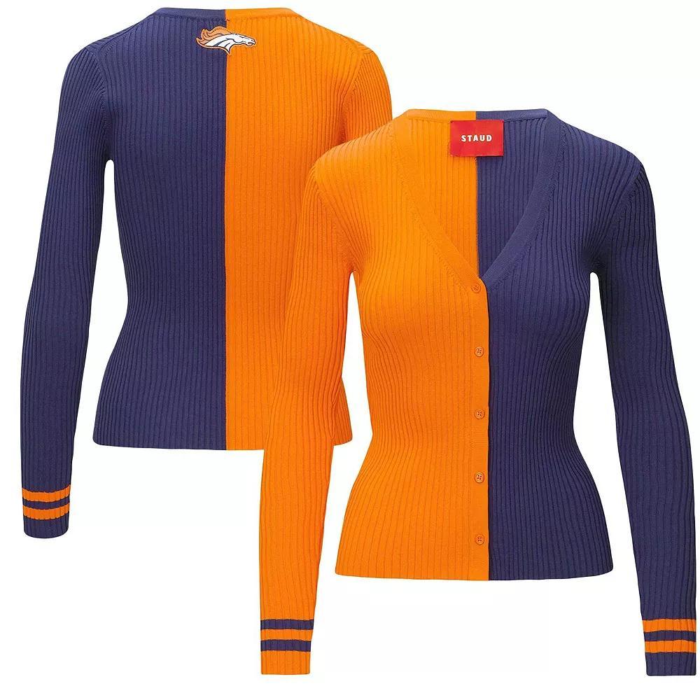 Women's Orange/Navy Denver Broncos Cargo Sweater, Size: Large Product Image