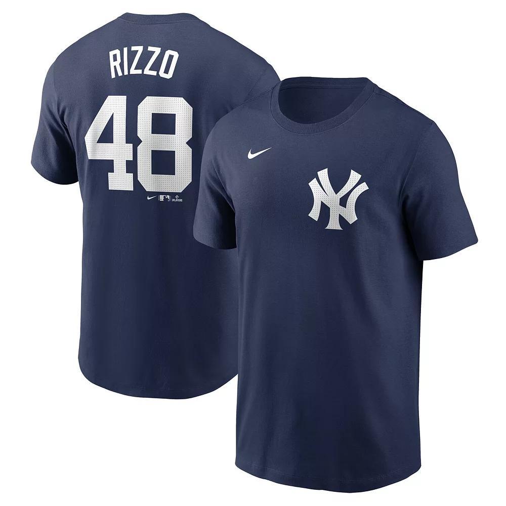 Men's Nike Anthony Rizzo Navy New York Yankees Fuse Name & Number T-Shirt, Size: Medium, Blue Product Image