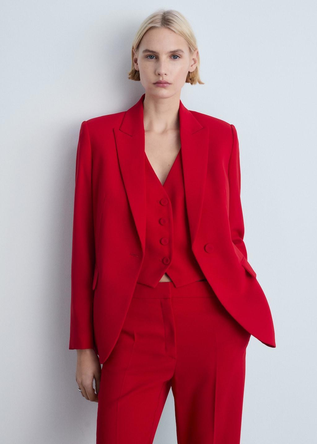 Structured suit jacket - Women | MANGO USA Product Image