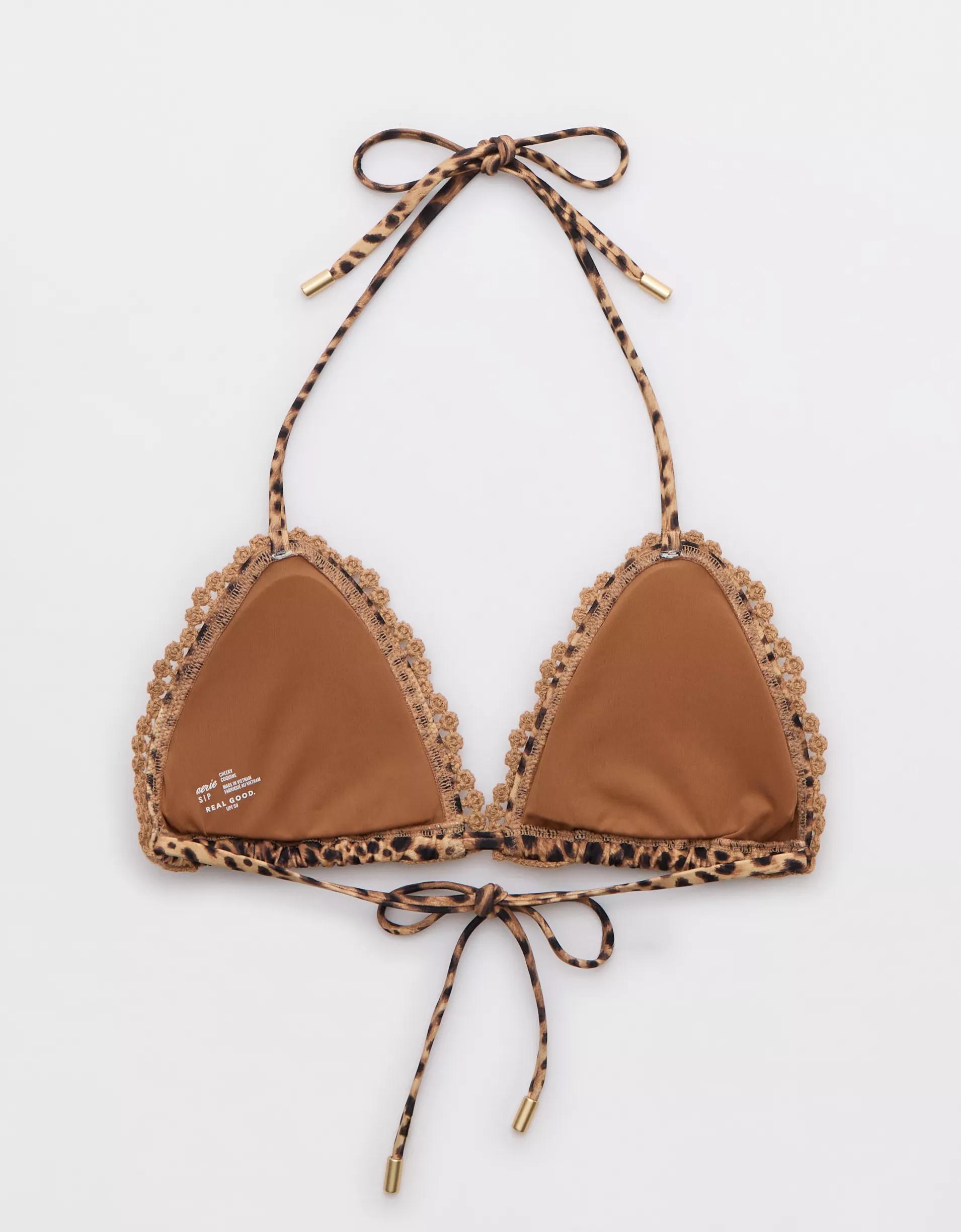 Aerie The Sun-Lover Crochet Trim Bikini Top Product Image