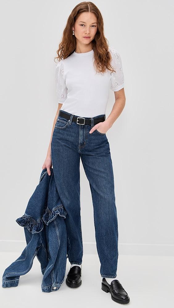 FRAME The Lace Sleeve Tee | Shopbop Product Image