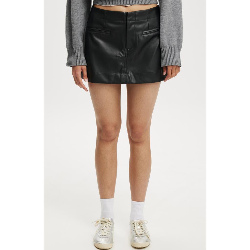 Cotton On Women's Faux Leather Mini Skirt Nth in Black at Nordstrom, Size 4 Product Image