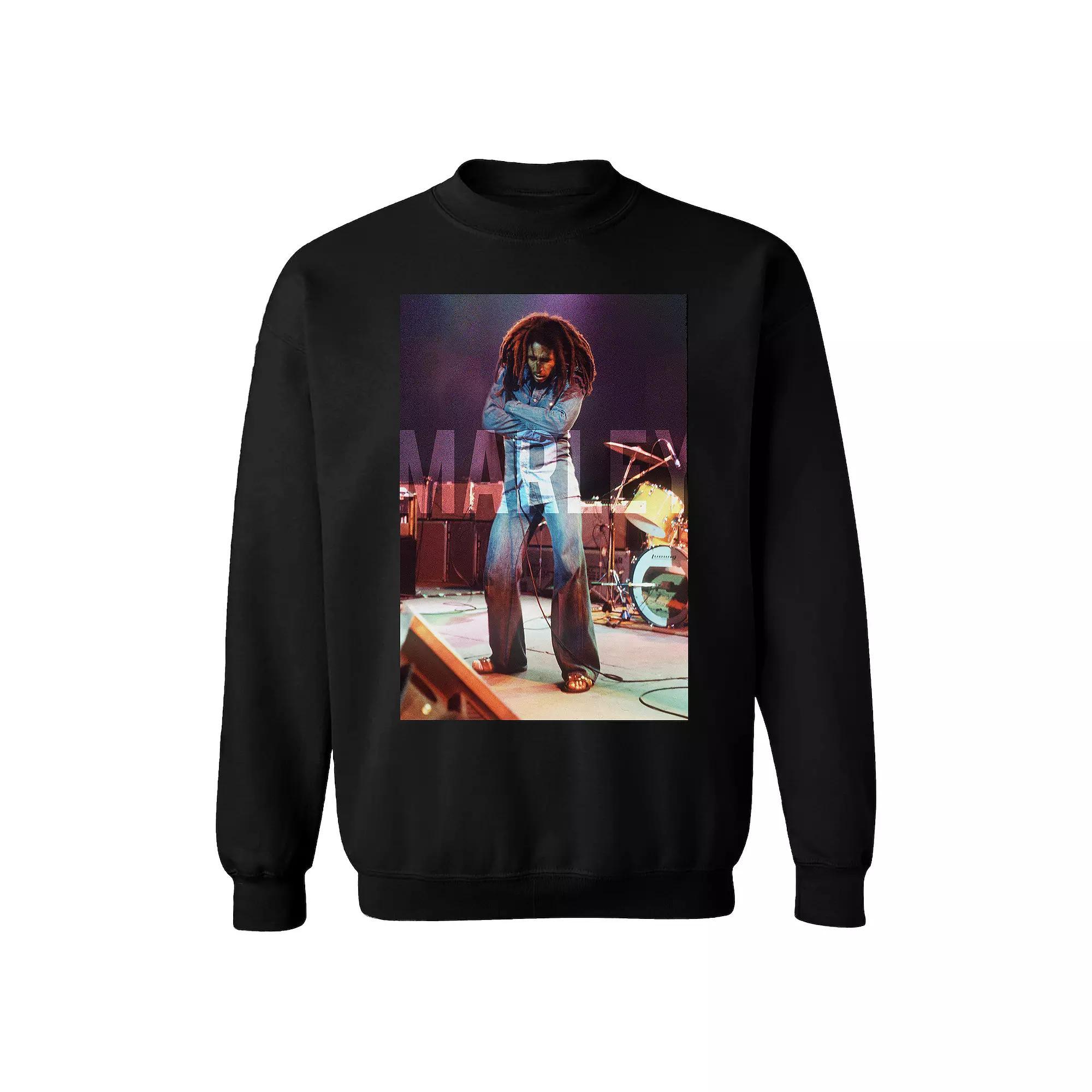 Men's Bob Marley Arms Crossed Stage Sweatshirt, Size: XL, Black Product Image