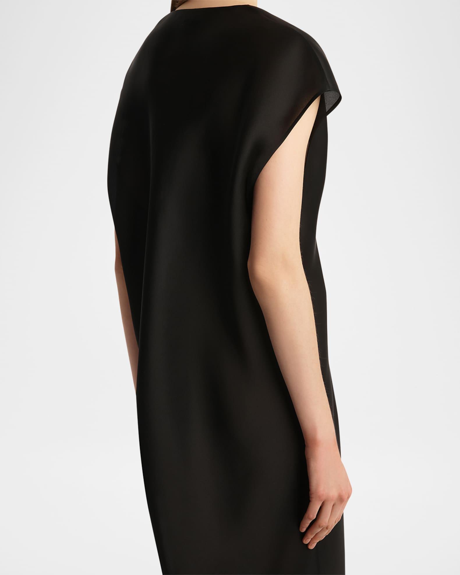 Darby Cap-Sleeve Bias Silk Maxi Dress Product Image