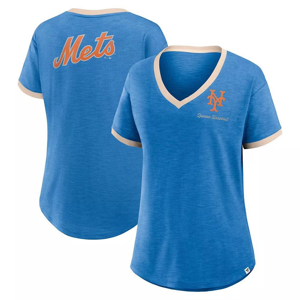 Womens Fanatics Pittsburgh Pirates Binge Worthy Stadium Slub V-Neck T-Shirt Product Image