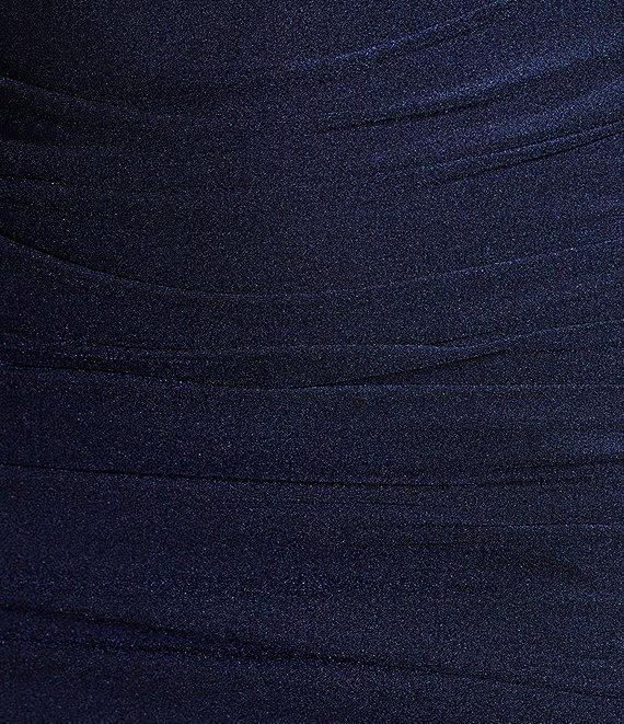 Honey and Rosie Square Neck Adjustable Strap Shirred Gown Product Image