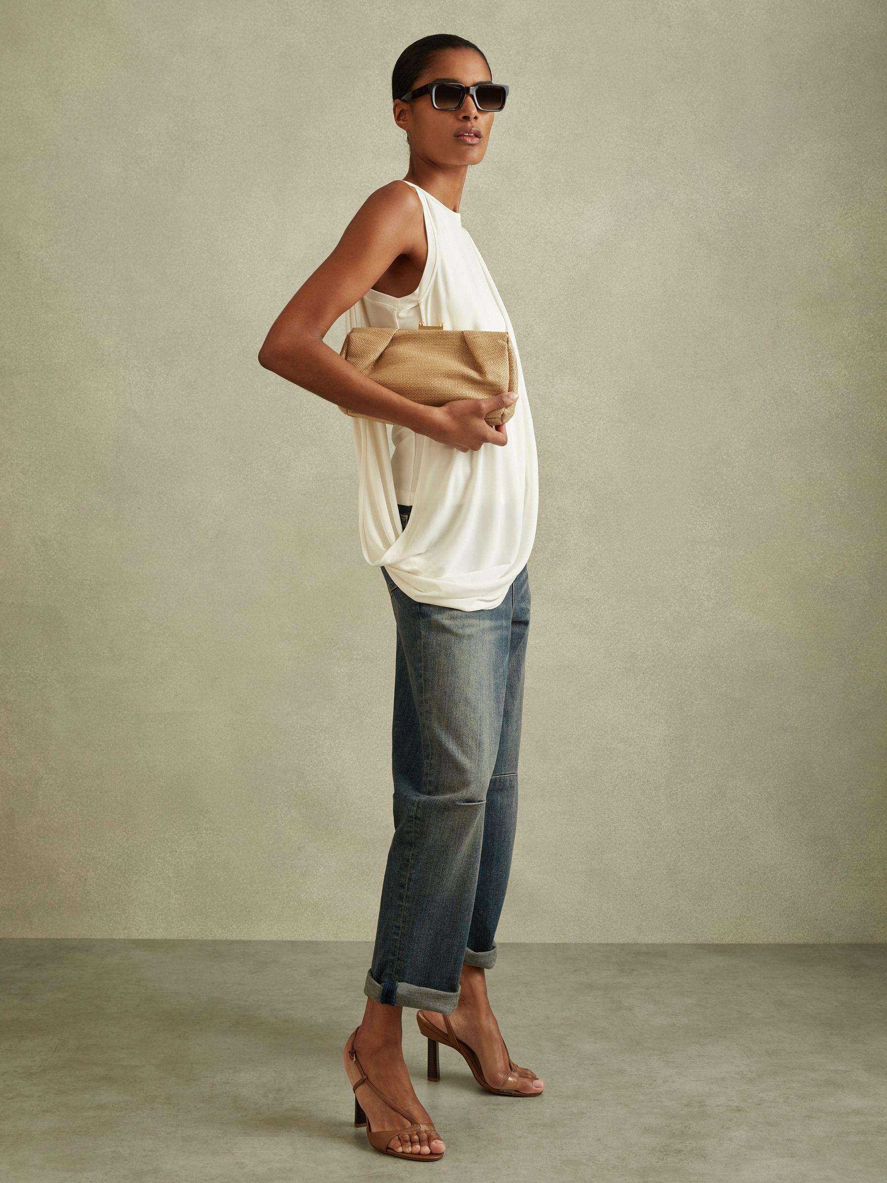 Draped Layered Top in Ivory Product Image