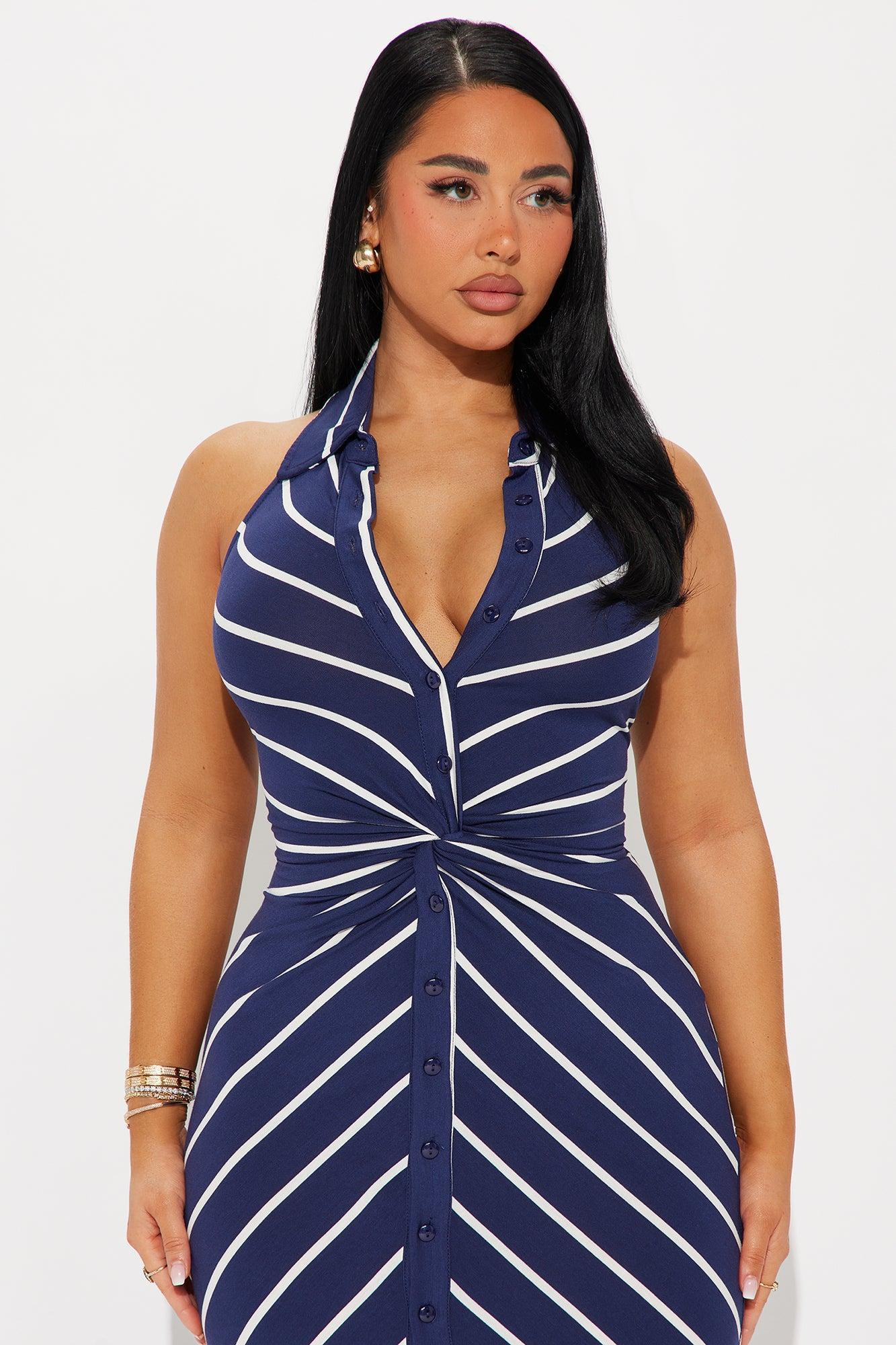 You Better Maxi Dress - Navy/combo Product Image