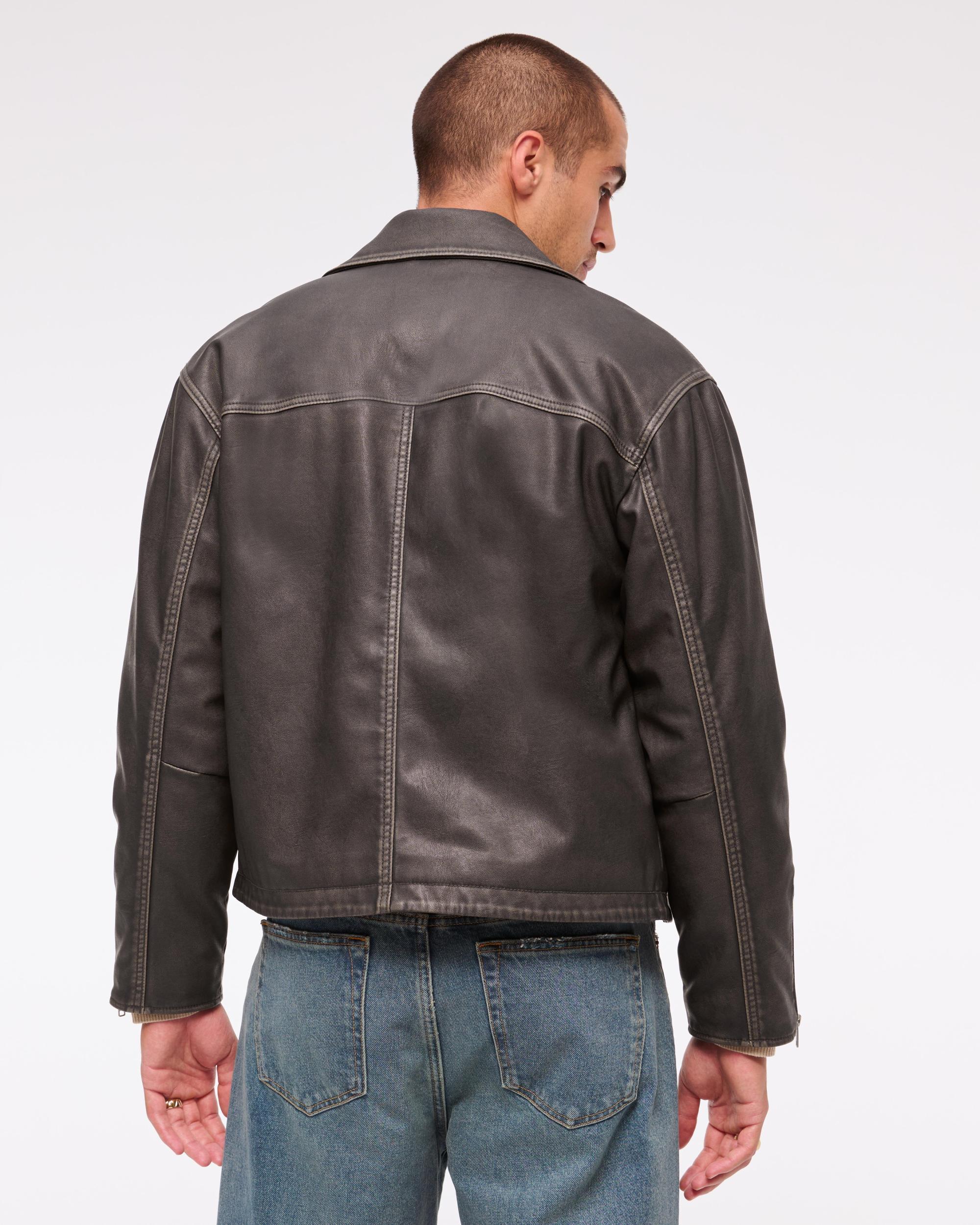 Vegan Leather Biker Jacket Product Image