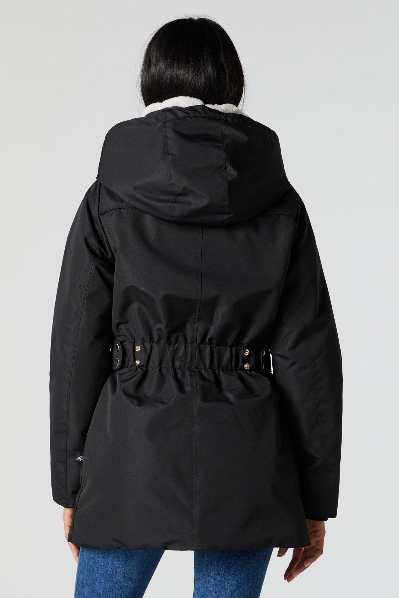 Faux Fur Lined Hooded Parka Female Product Image