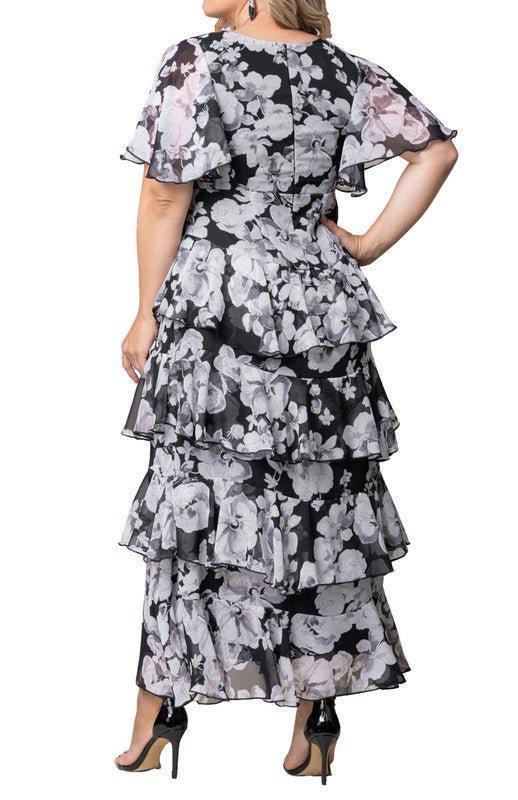 Tour de Flounce Chiffon Gown - Plus Product Image