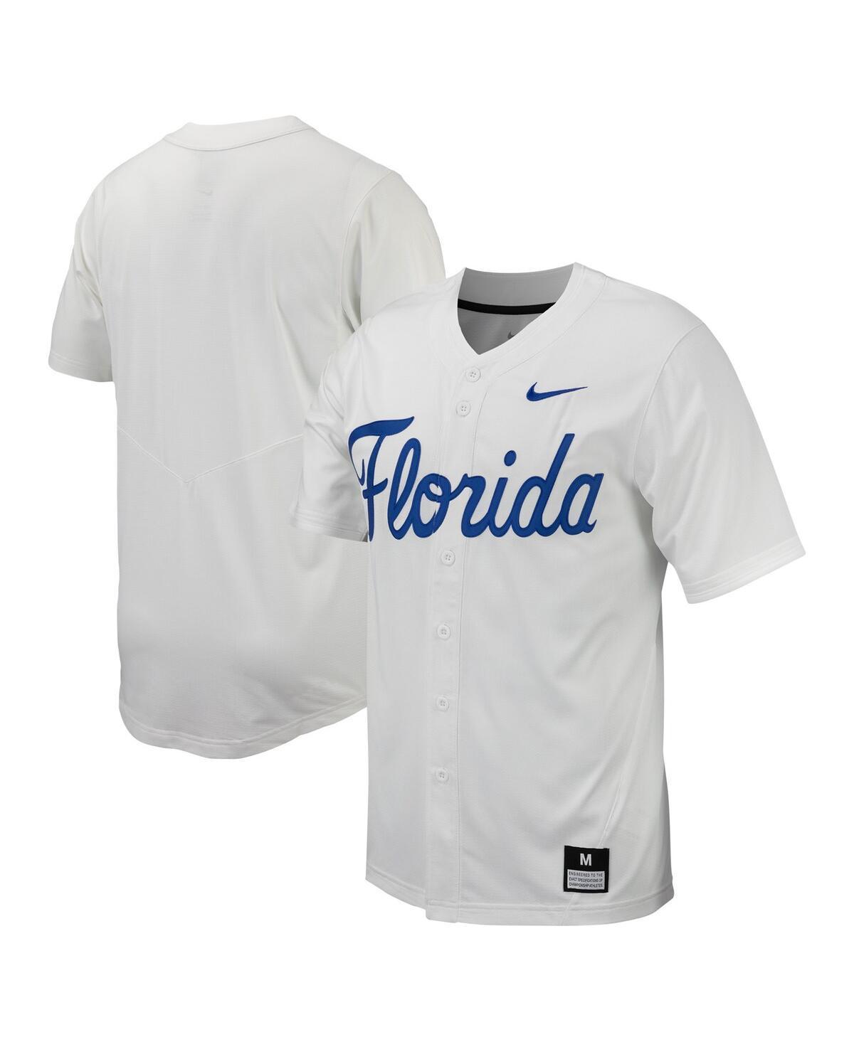 Men's Nike White Florida Gators Replica Full-Button Baseball Jersey, Size: 3XL Product Image