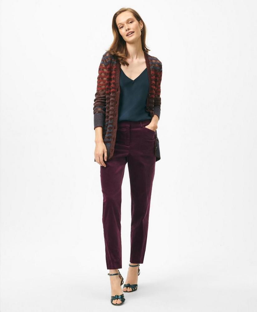 Slim Pants in Velvet Cotton Blend Product Image