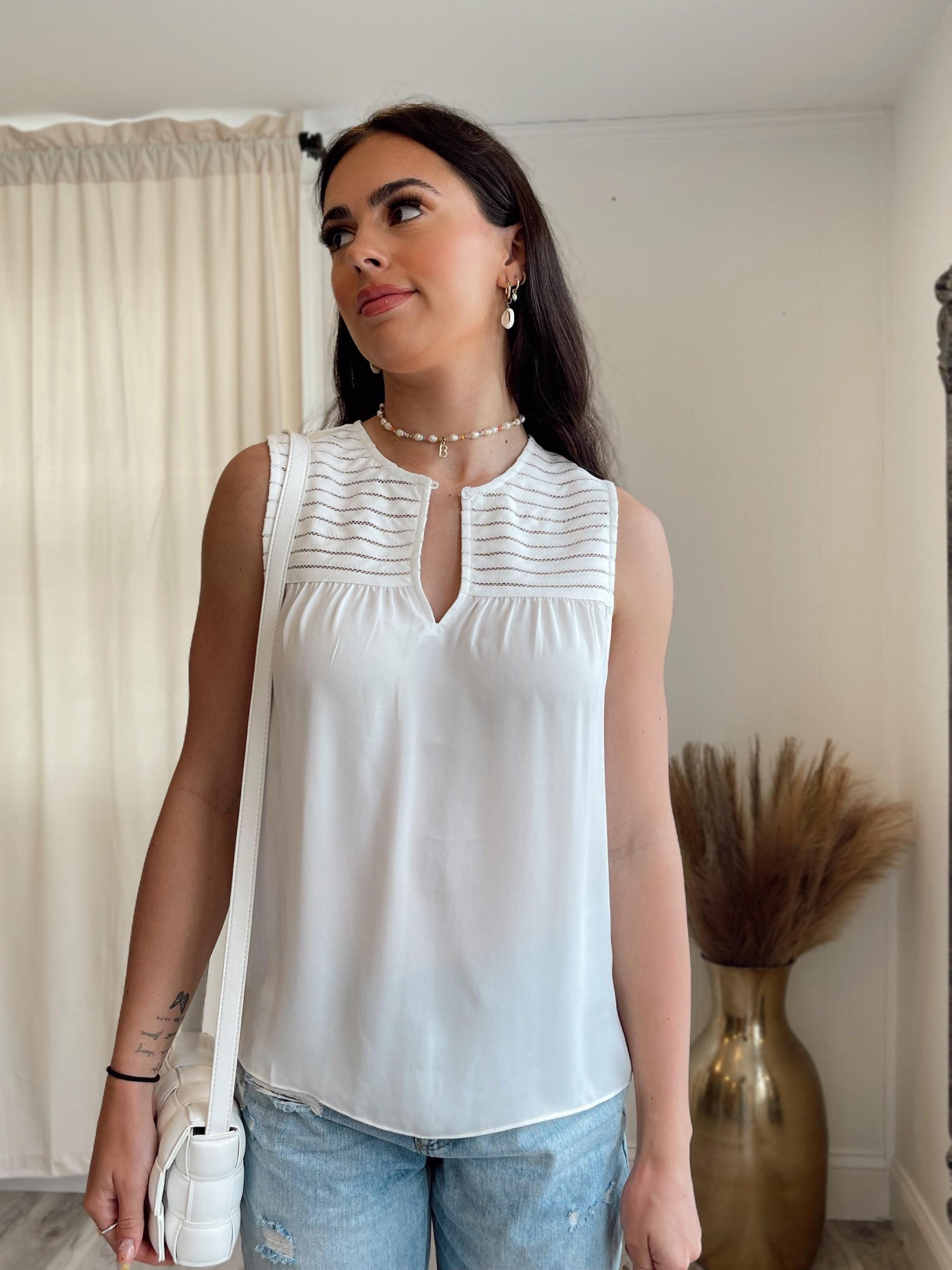 FINAL SALE Tina Yoke Detail Tank Top Product Image
