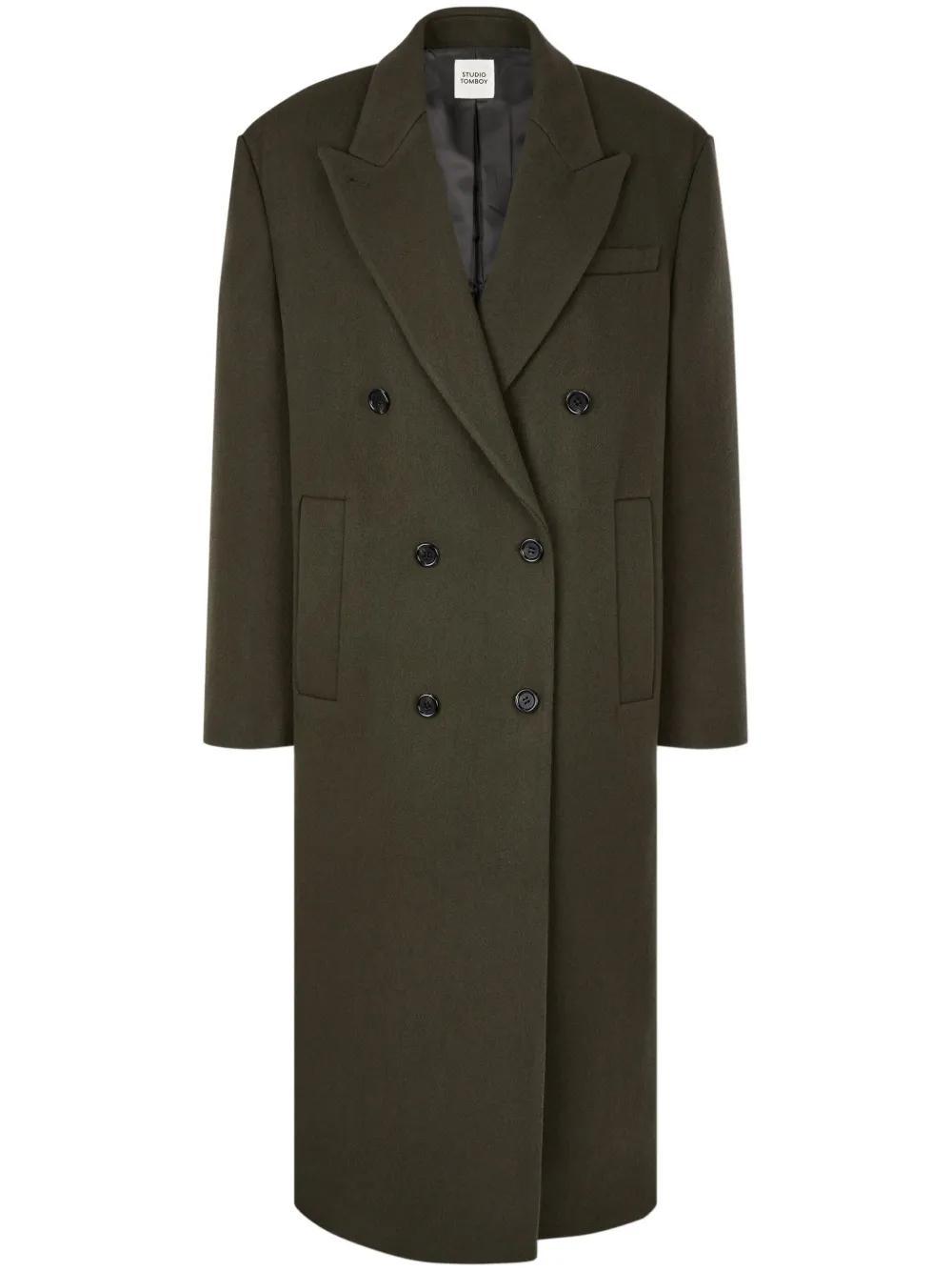 double-breasted tailored coat Product Image