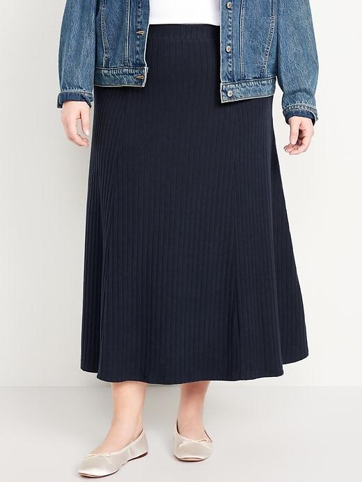 Cozy Ribbed Maxi Skirt Product Image