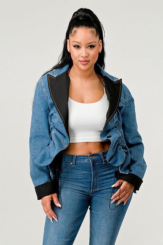 Athina Cute Denim Blazer Product Image