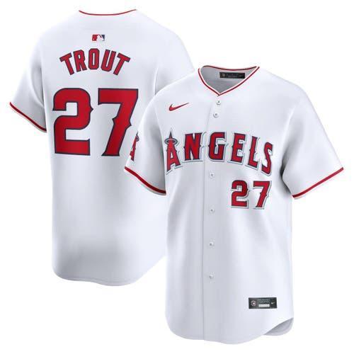 Men's Nike Mike Trout White Los Angeles Angels Home Limited Player Jersey, Size: Large Product Image