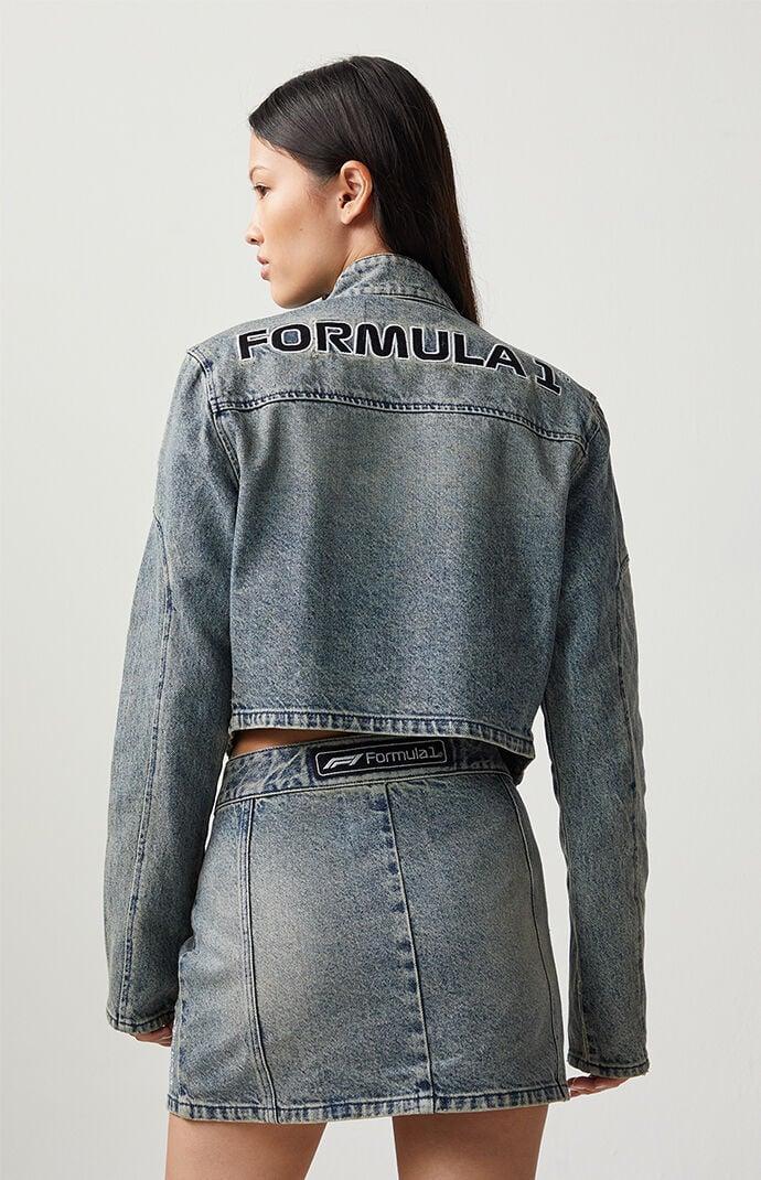 F1 Women's x PacSun Denim Moto Jacket Product Image