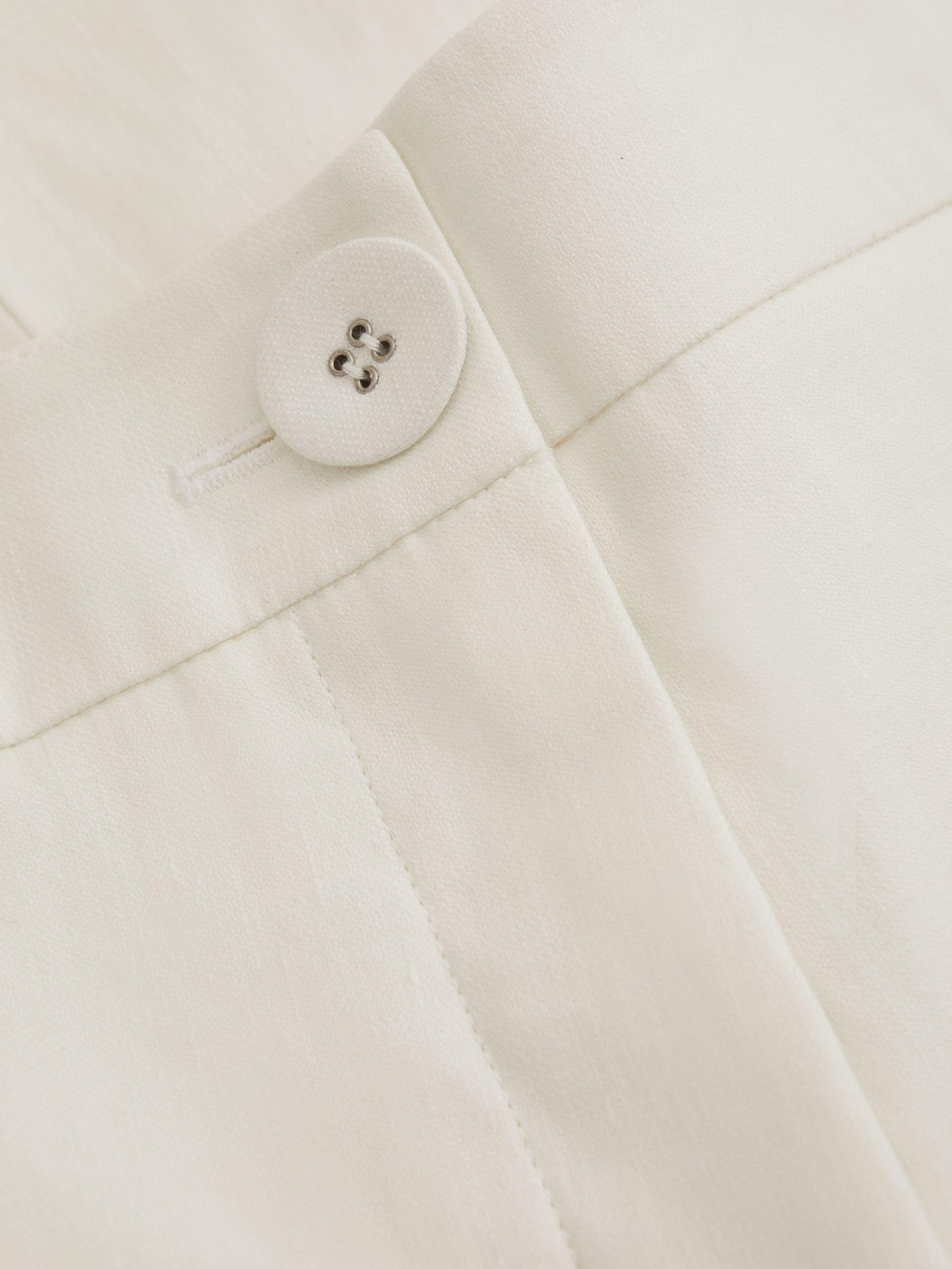 Anna Quan Wide Leg Linen Blend Trousers in Ivory Product Image
