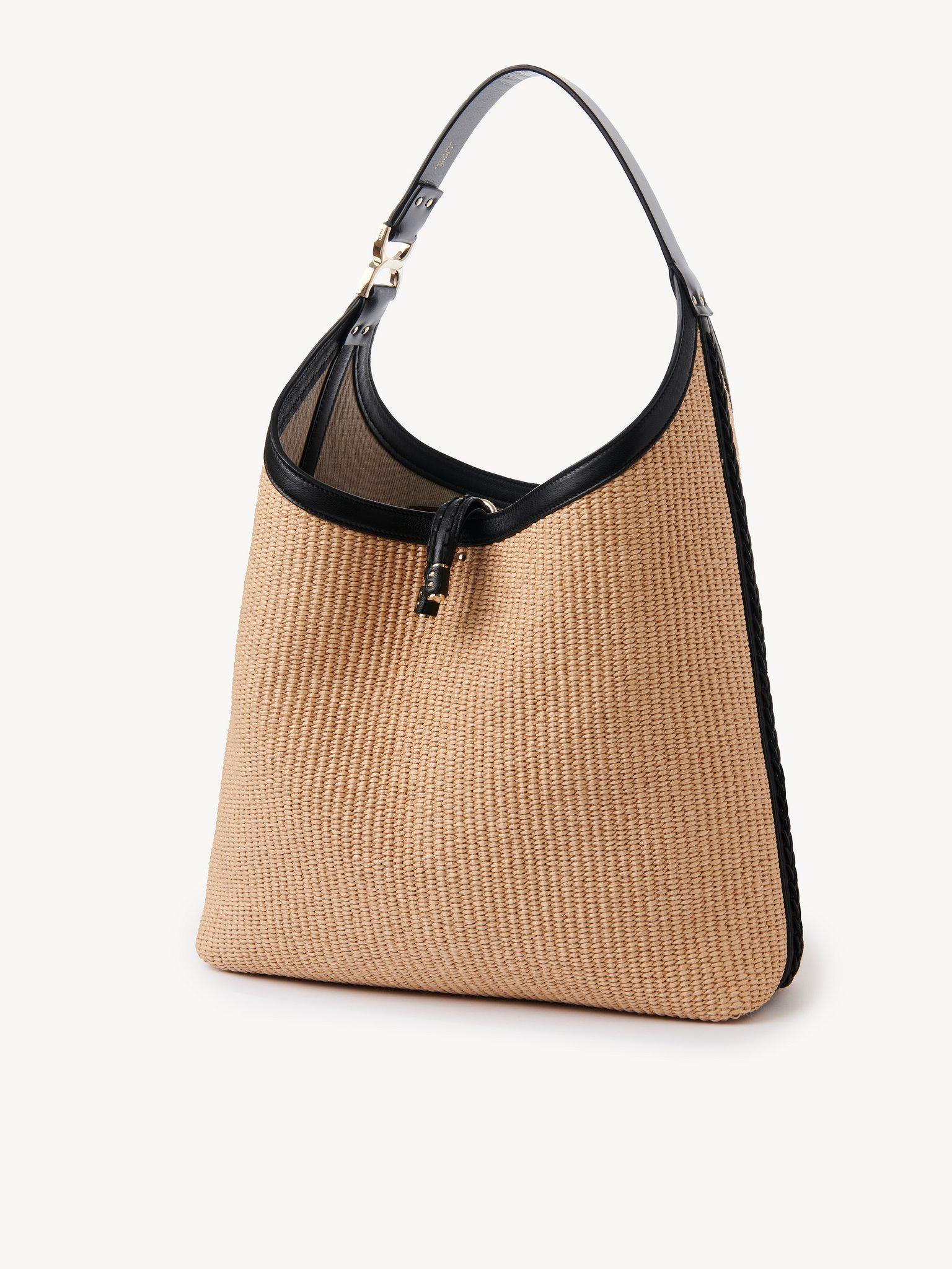 Marcie hobo bag in grained leather Product Image