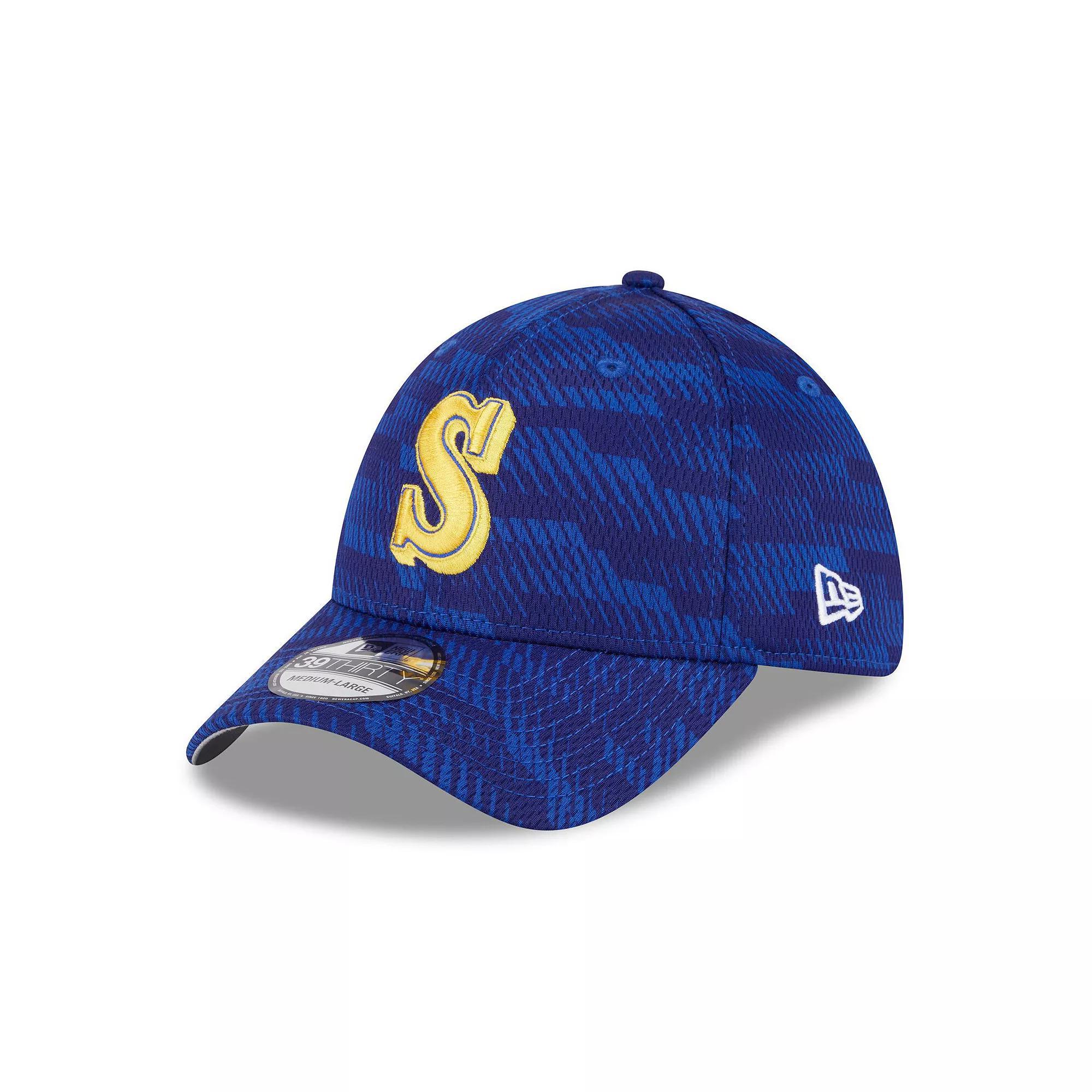Men's New Era Royal Seattle Mariners 2025 MLB Clubhouse 39THIRTY Flex Hat, Size: Small/Medium, Blue Product Image