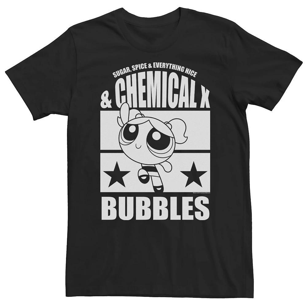 Big & Tall Cartoon Network The Powerpuff Girls Chemical X Bubbles Tee, Men's, Size: 5XL, Black Product Image