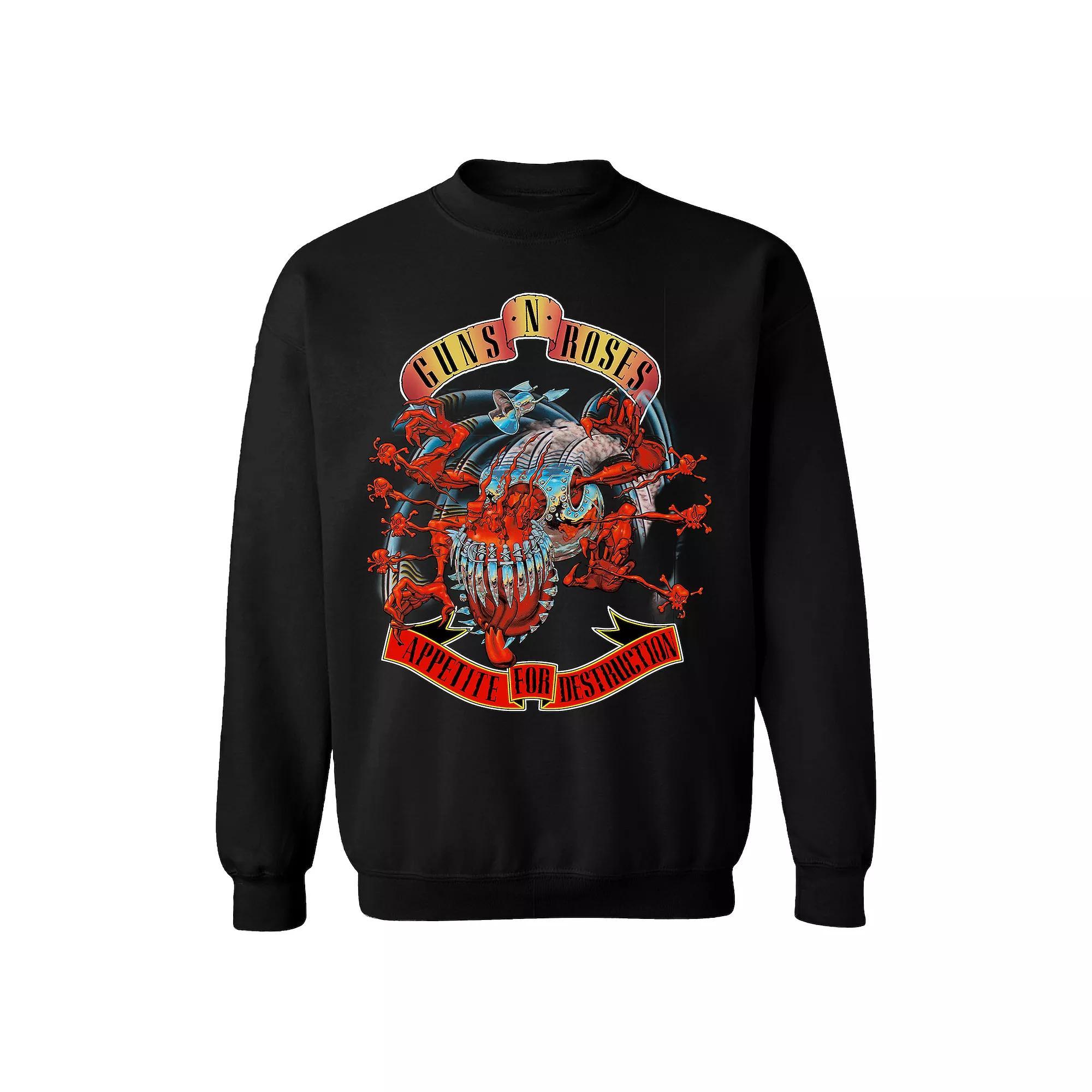 Men's Guns n' Roses Appetite Creature Sweatshirt, Size: XXL, Black Product Image