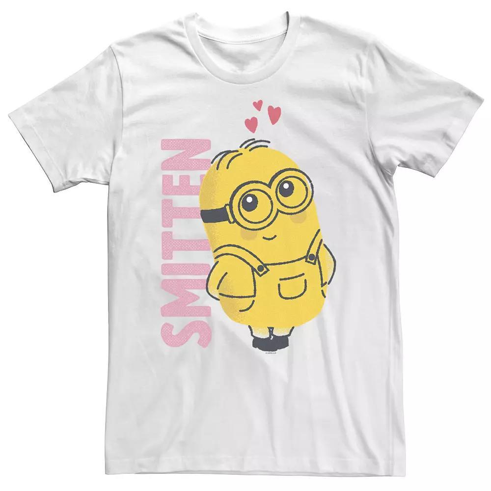 Big & Tall Despicable Me Minions Valentine's Day Smitten Tee, Men's, Size: XXL Tall, White Product Image
