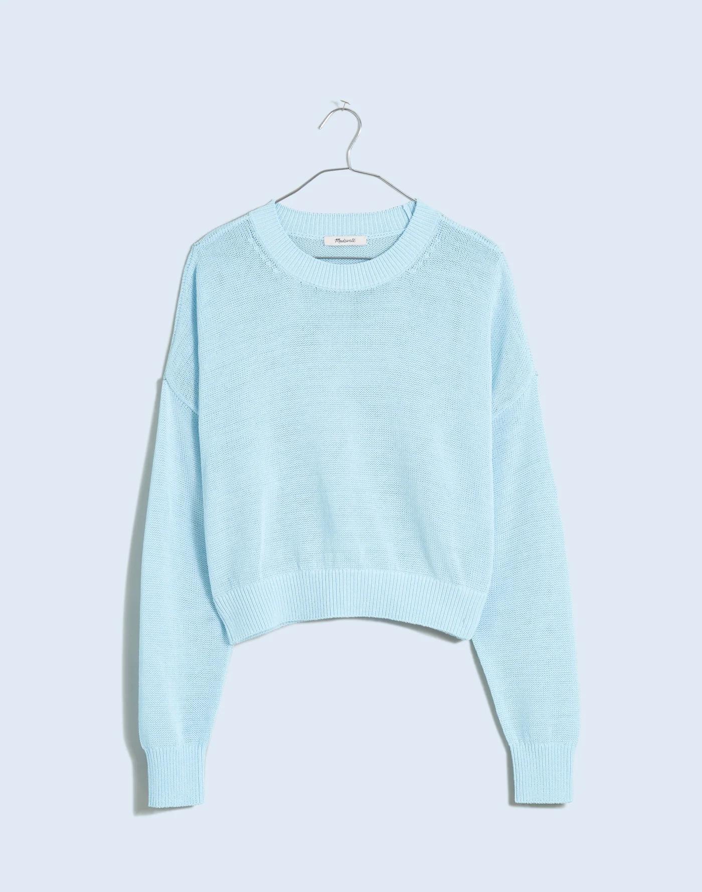 Loose-Knit Crewneck Sweater Product Image