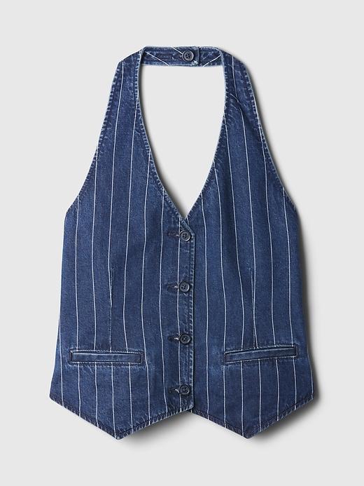 Denim Halter Vest Product Image