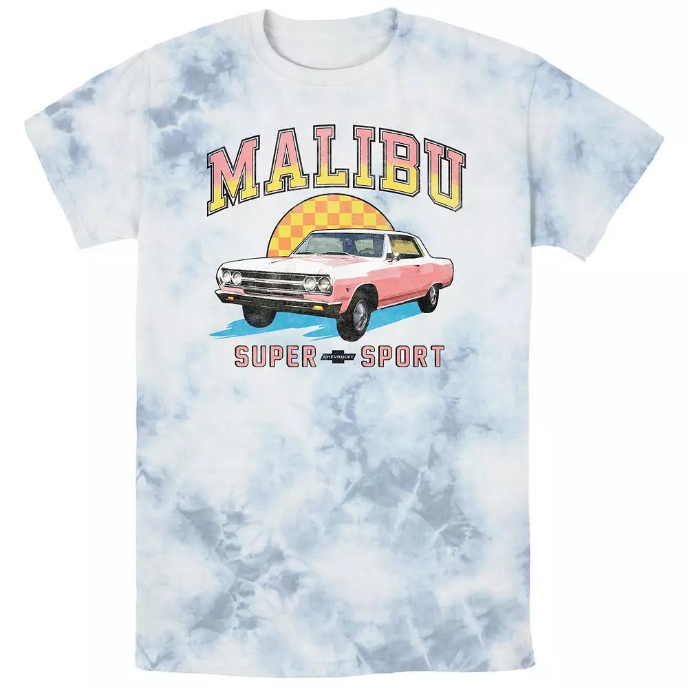 Men's Chevrolet Malibu Super Sport Bombard Wash Graphic Tee, Size: Large, White Blue Product Image
