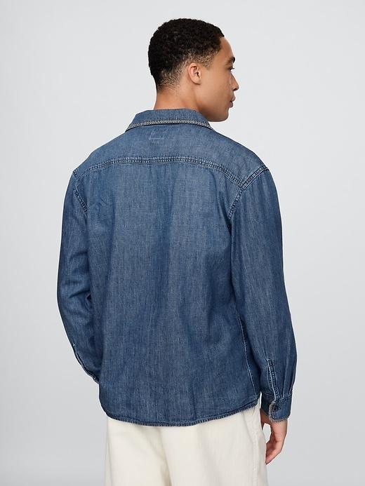 Embroidered Denim Shirt Product Image