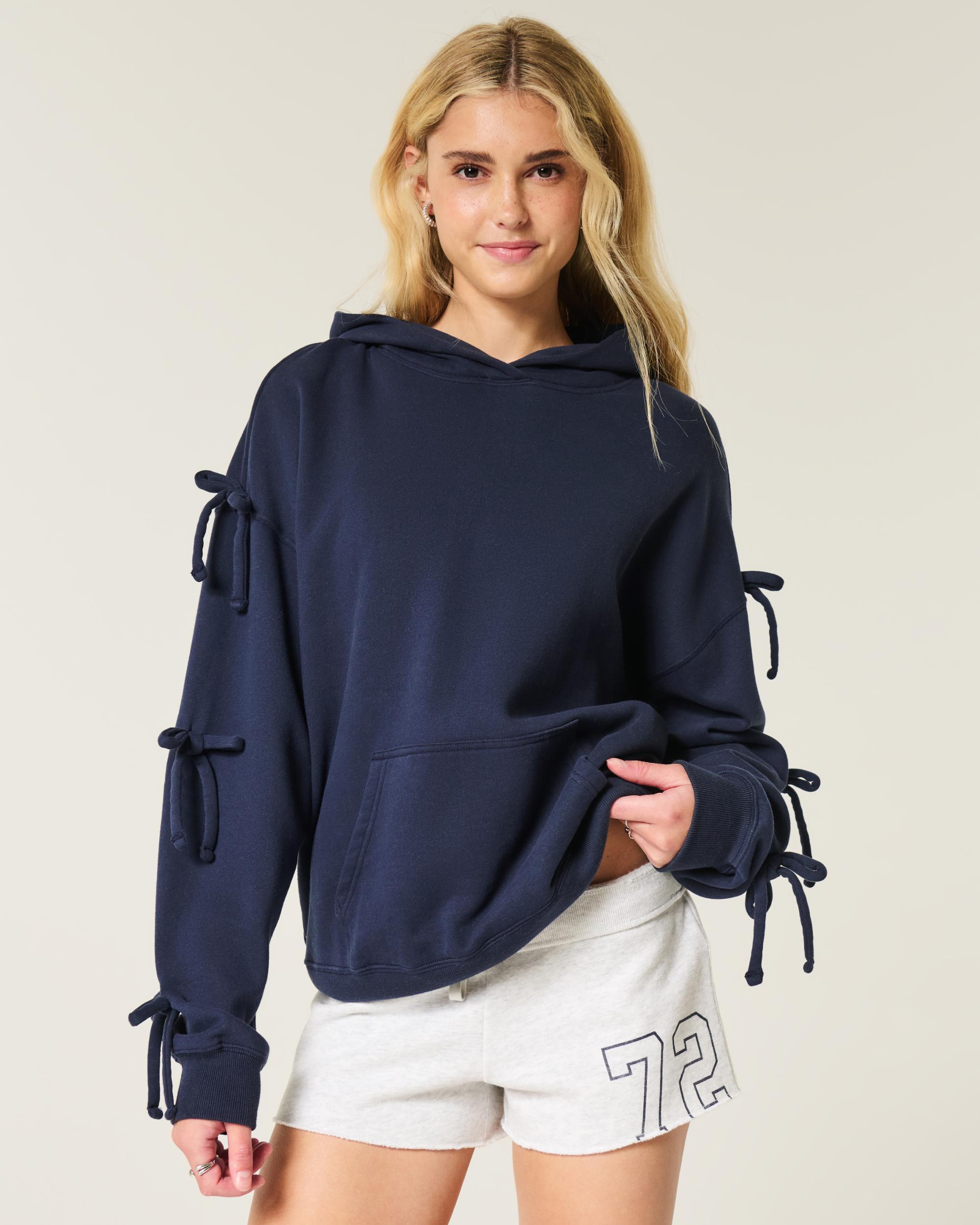 Oversized Bow Sleeve Hoodie Product Image
