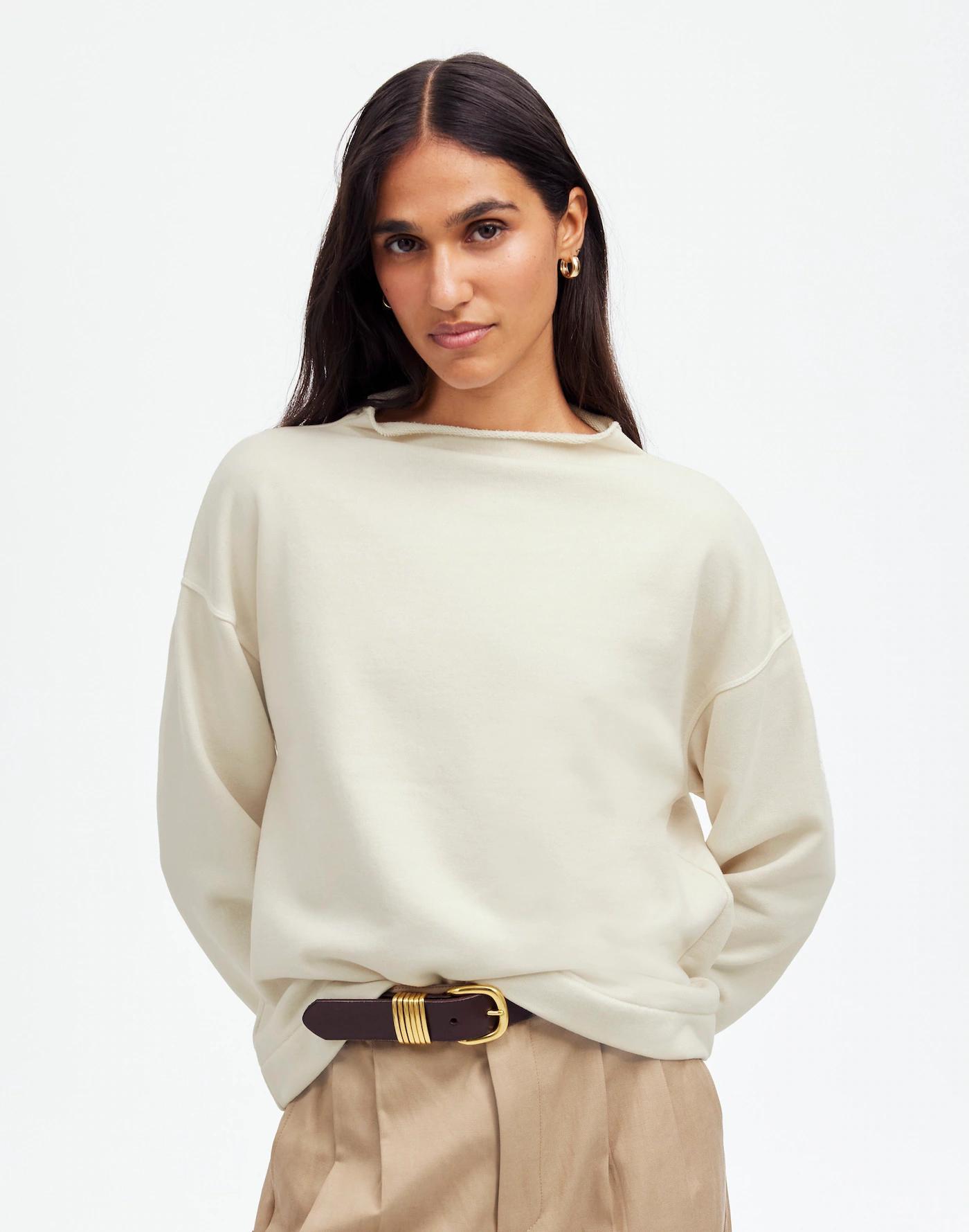Long-Sleeve Funnel-Neck Sweatshirt Product Image