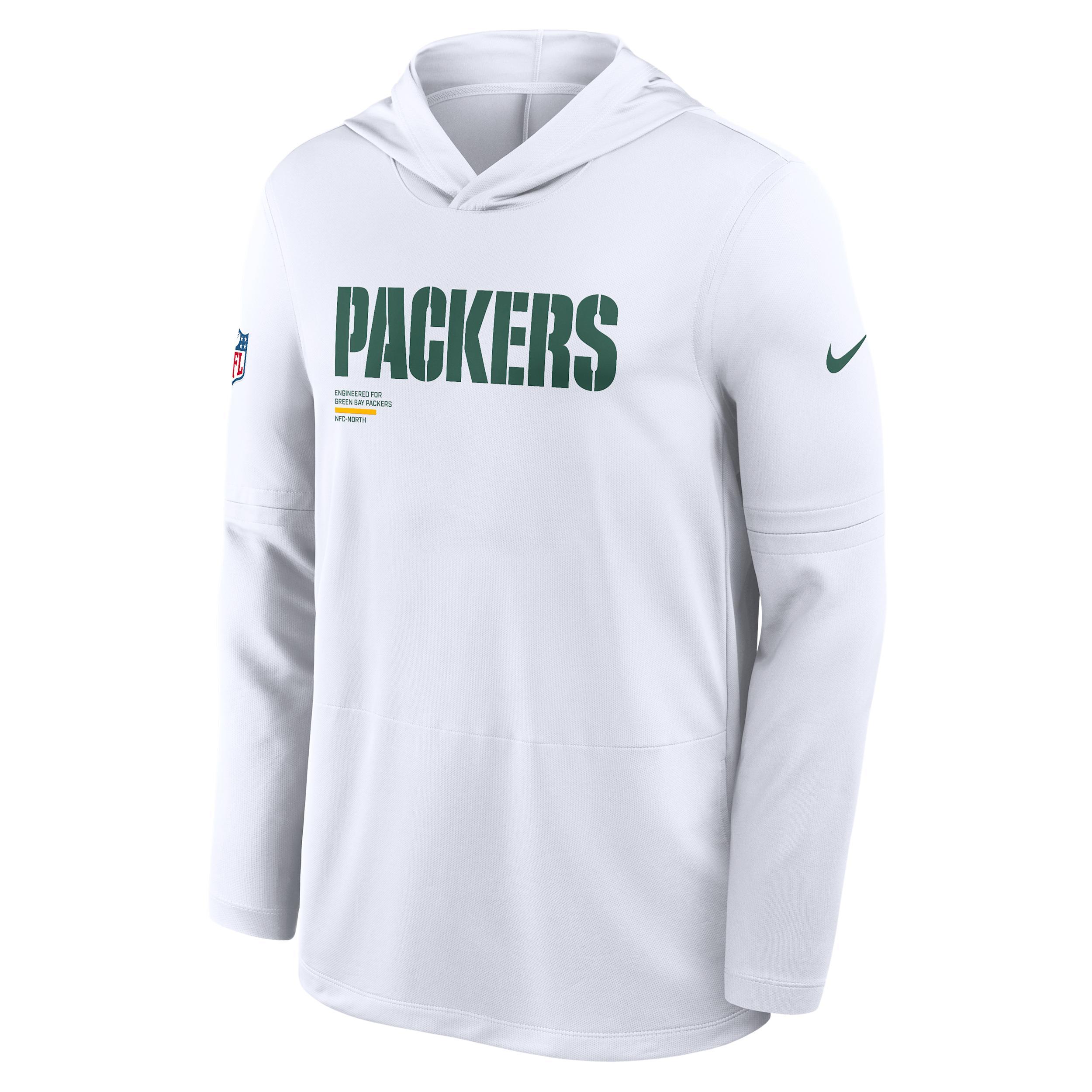 Green Bay Packers Pure Fury Sideline Nike Men's Dri-FIT NFL Long-Sleeve Hooded Top Product Image