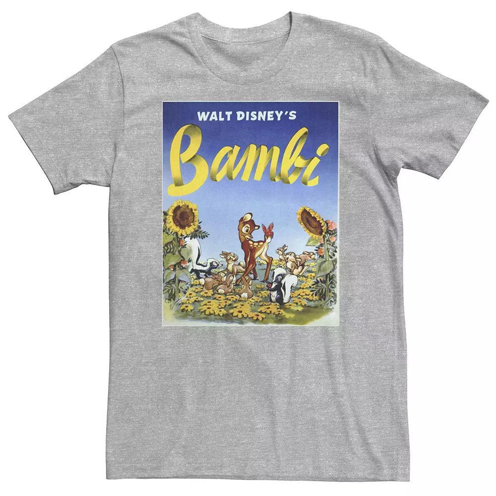 Big & Tall Disney Bambi Sunflower Poster Tee, Men's, Size: 3XL Tall, Athletic Grey Product Image