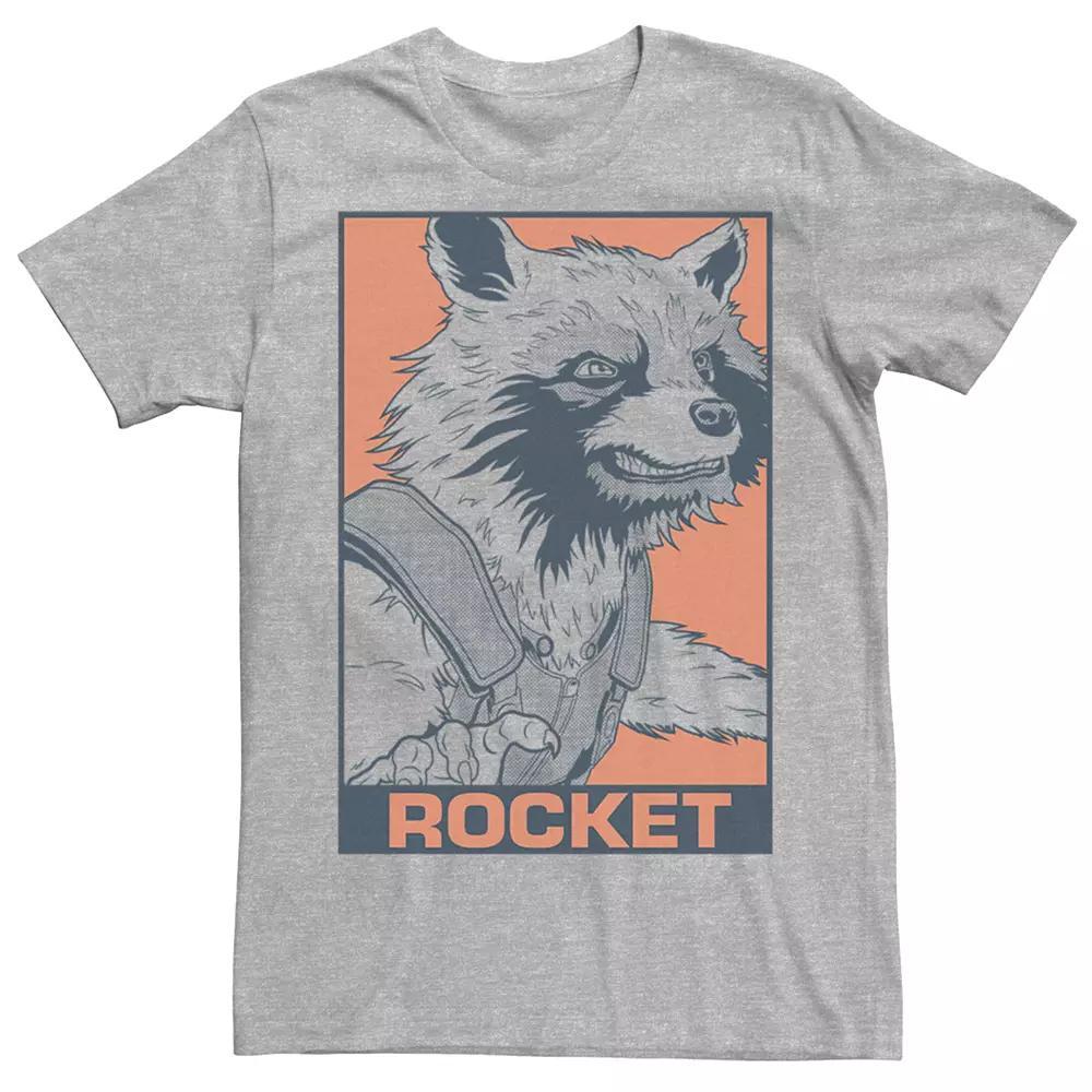 Men's Marvel Avengers Endgame Pop Rocket Poster Tee, Size: Large, Athletic Grey Product Image