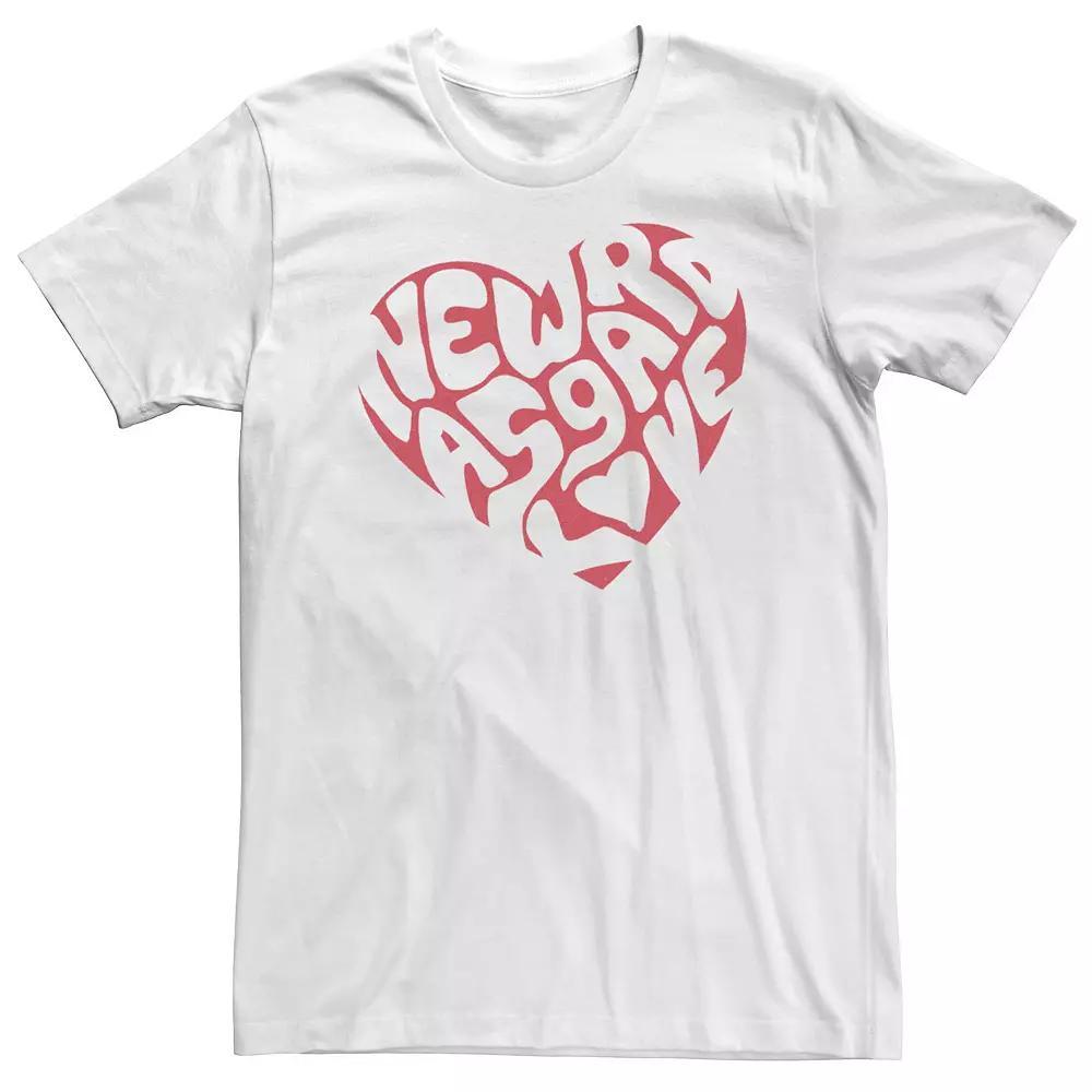 Big & Tall Marvel Thor Love And Thunder New Asgard Love Tee, Men's, Size: 4XL Tall, White Product Image