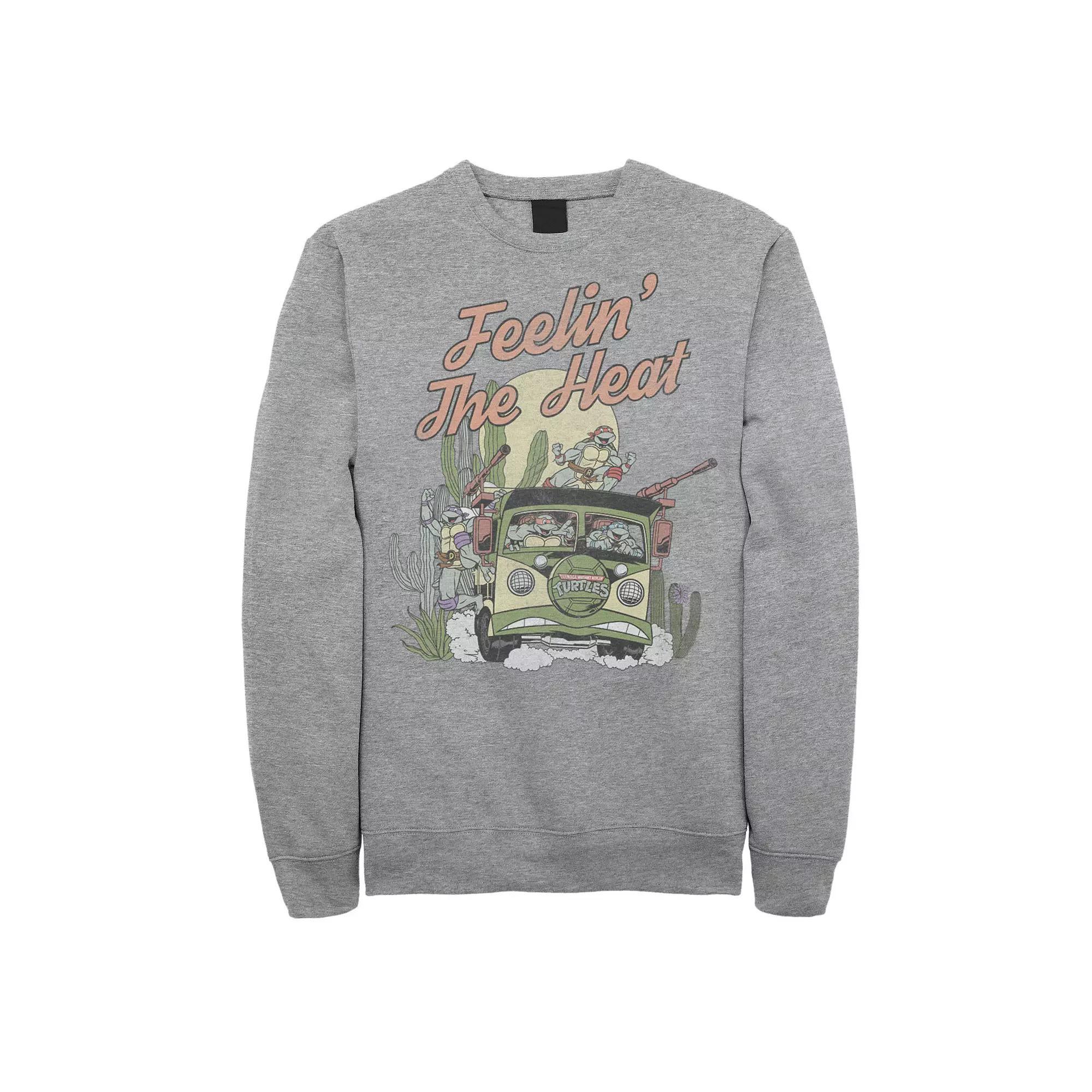 Big & Tall Nickelodeon Teenage Mutant Ninja Turtles Feelin' The Heat Fleece Sweatshirt, Men's, Size: Large Tall, Athletic Grey Product Image