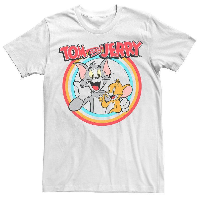 Men's Tom And Jerry Good Sign Tee, Size: XL, White Product Image